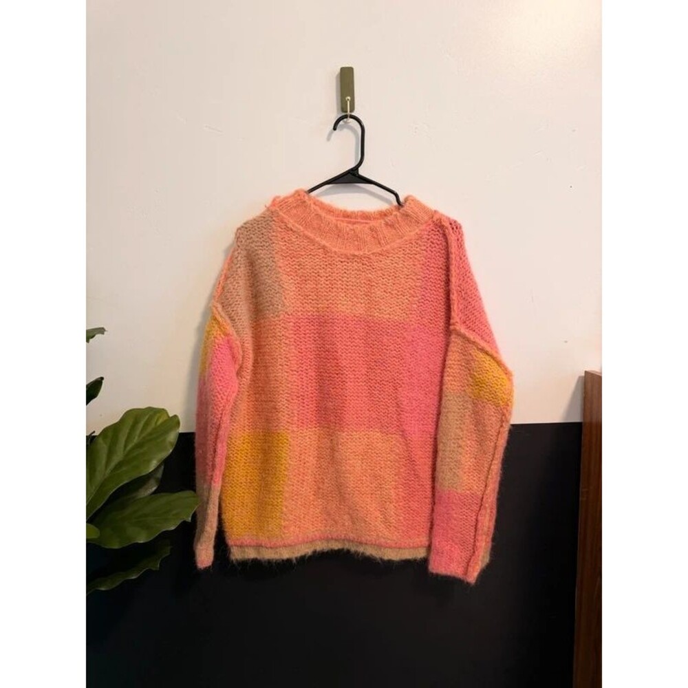 Free People Domino Alpaca Wool Sweater Prairie Sunset XS